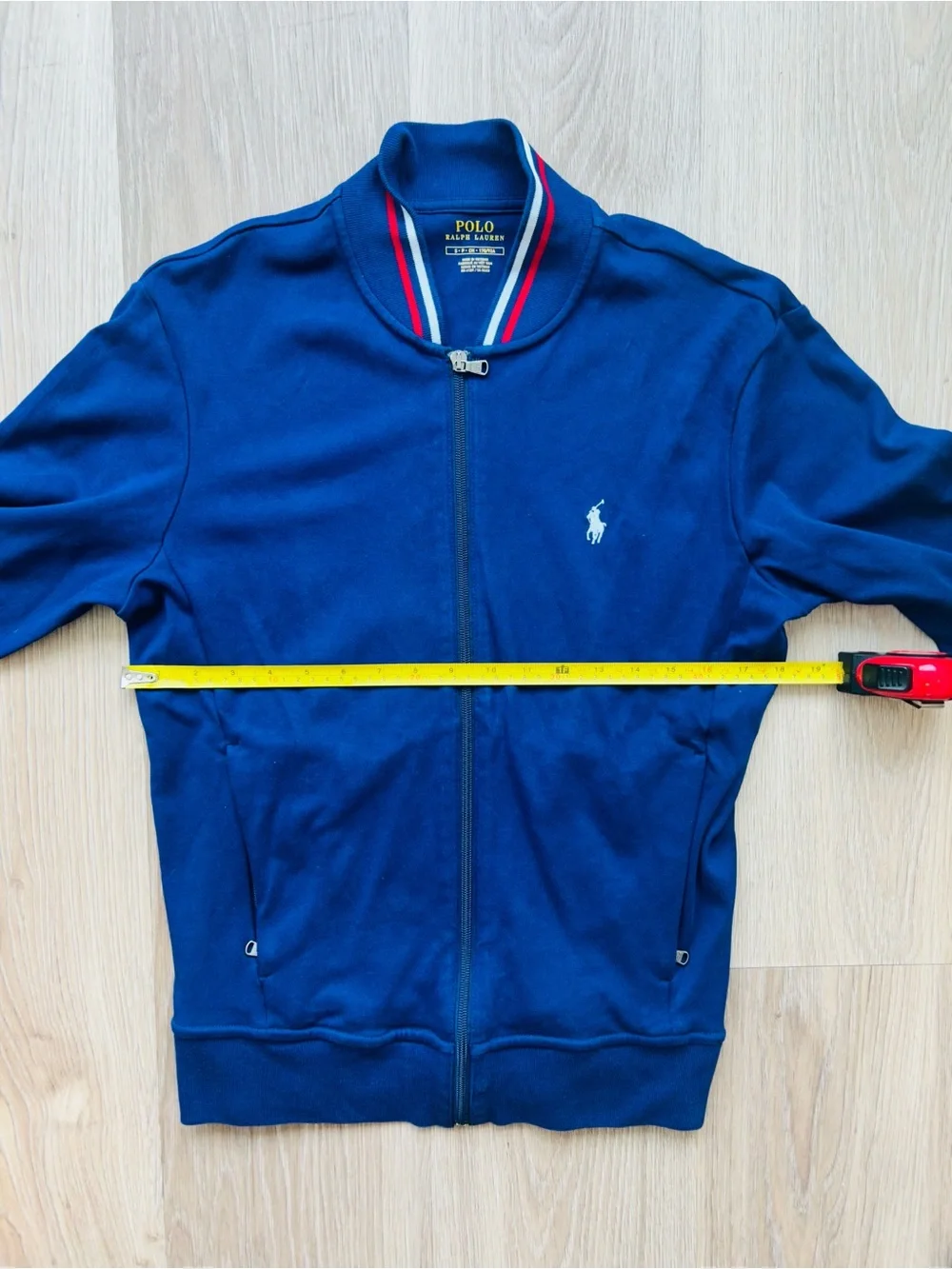 Polo by Ralph Lauren Track Performance Zip-Front Jacket with Red & White Trim